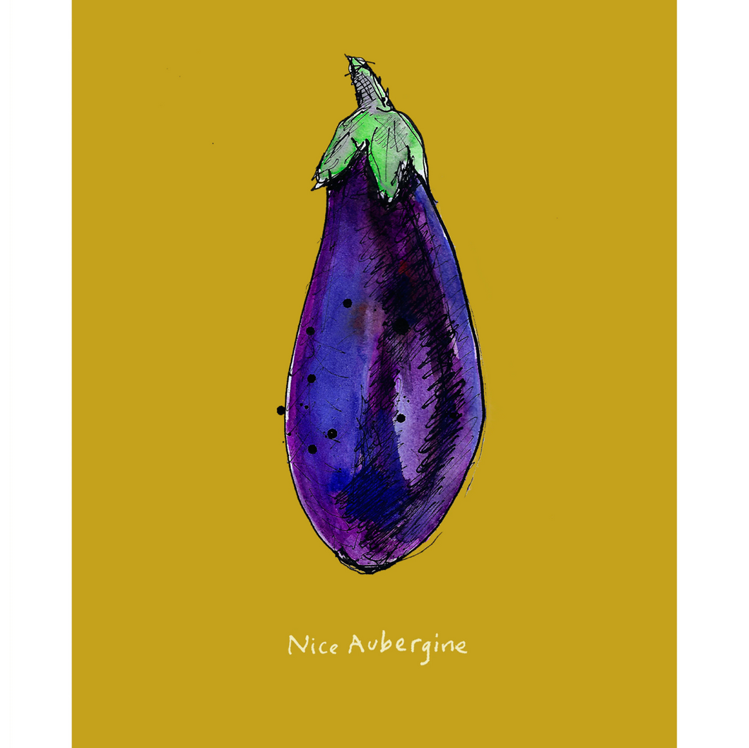 Nice aubergine art print
