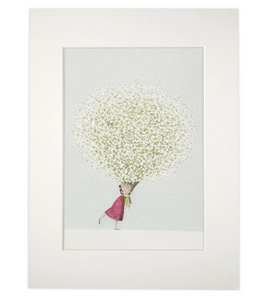 Baby's breath mounted print