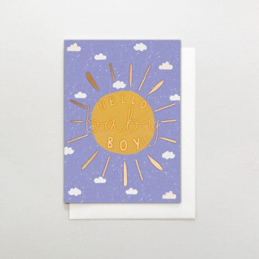 Hello baby boy card