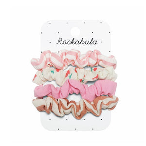 Cherry stripe scrunchie set