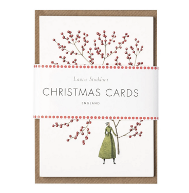 Christmas cards - red berries (pack of 10)