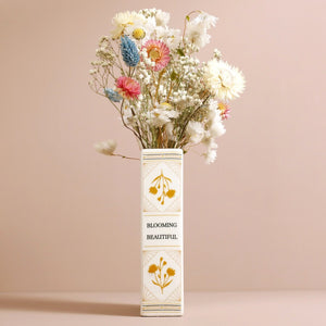 Ceramic 'little book of flowers' vase