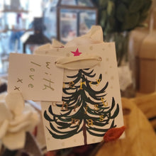 Load image into Gallery viewer, Merry Christmas gold petite gift bag
