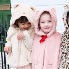 Load image into Gallery viewer, Teddy bear fluffy dress up cape
