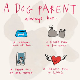 Dog parent greetings card