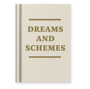Dreams and schemes fabric hardback notebook