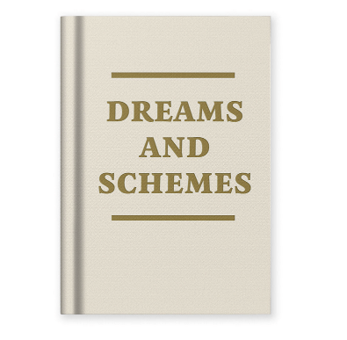 Dreams and schemes fabric hardback notebook