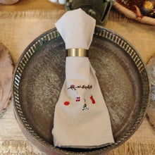 Load image into Gallery viewer, Cloth napkins - branch w/red berries
