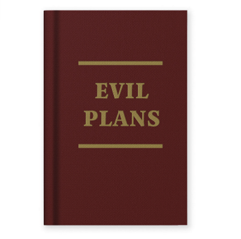 Evil plans fabric hardback notebook