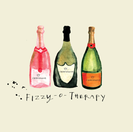 Fizzy O therapy bottles greetings card