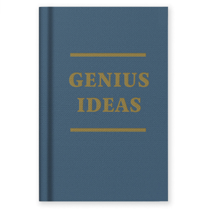 Genius ideas fabric hardback notebook