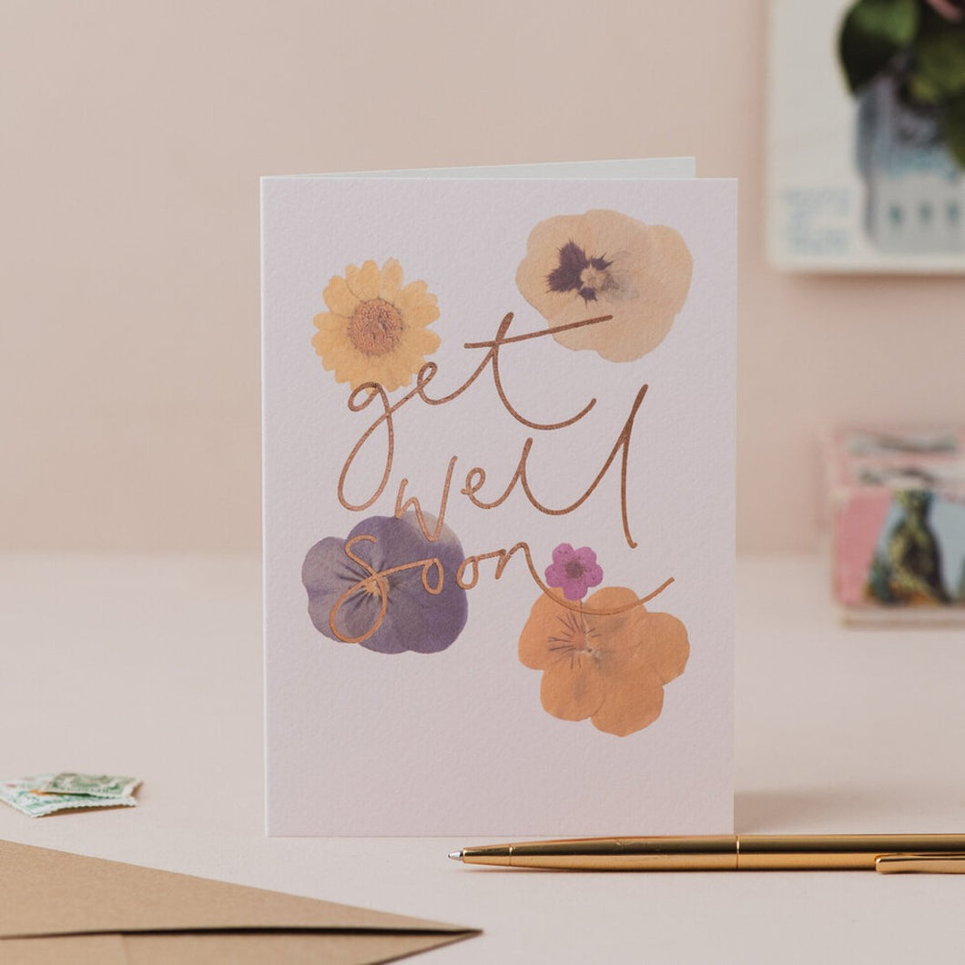 Get well soon floral card