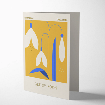 Snowdrop get well soon card