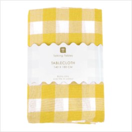 Gingham table cloth - yellow