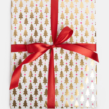 Mini Gold Trees Full Foil Flat Wrap