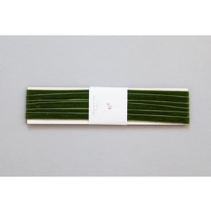 Swiss velvet ribbon reel - moss green
