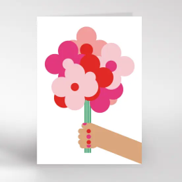 Hand & flowers card