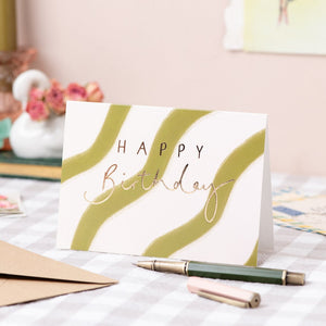 Happy birthday green birthday card