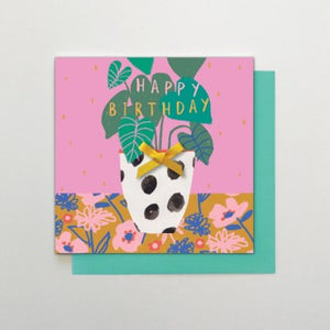 Happy birthday plant card