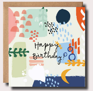 Happy birthday abstract card
