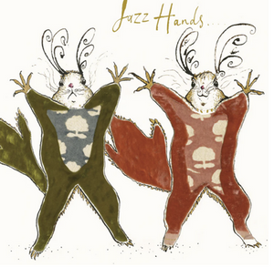 Jazz hands squirrel card