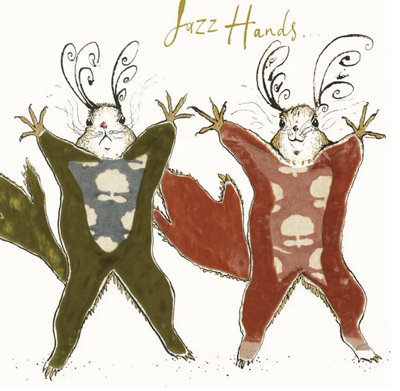 Jazz hands squirrel card