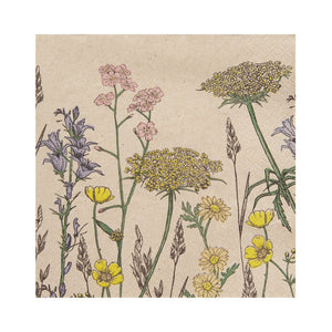 Natural meadow paper napkins