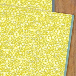 Mustard ditzy wrapping paper