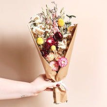 Load image into Gallery viewer, Dried flowers -  pink/yellow/white bouquets
