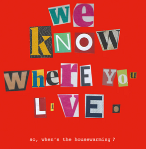 New home, where you live card