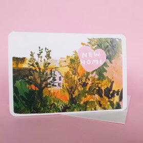 New home in the trees card