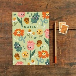 Flower faces notebook