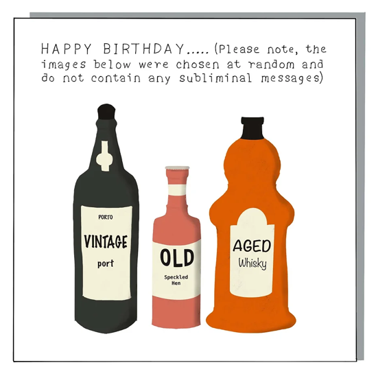 Old bottles card