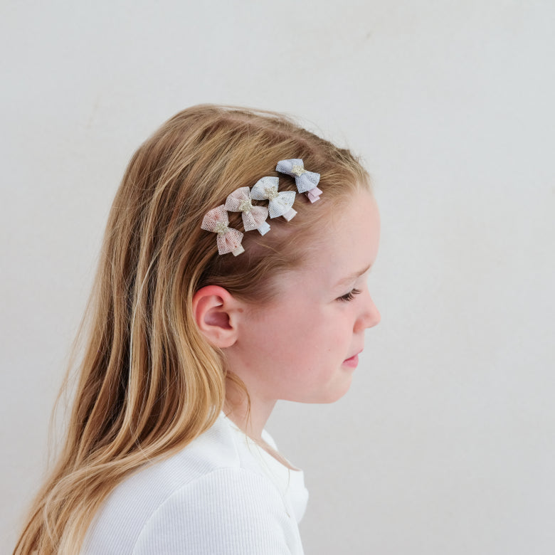 Tutu bow mini clips
