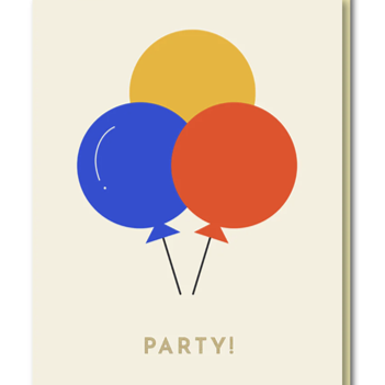 Party balloons card