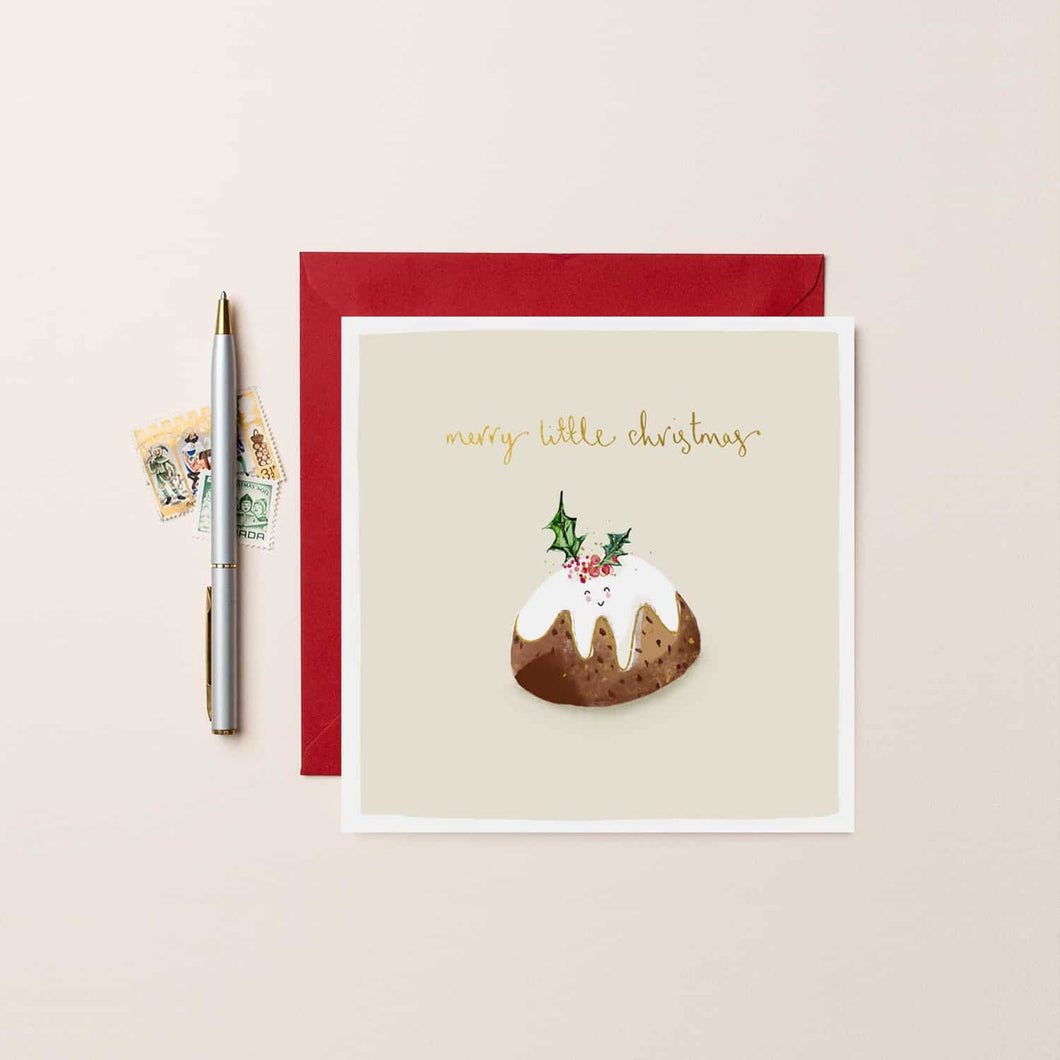 Pudding merry little Christmas card