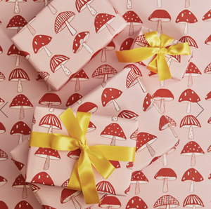 Red mushroom gift wrap