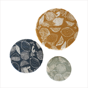 Lemon marmalade reusable food cover - set of 3