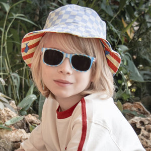 Two tone stripy sunglasses