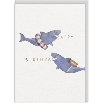 Sharks birthday card – Raindrops on Roses - St Albans