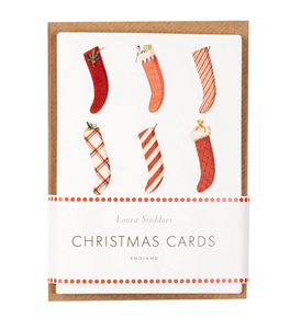 Christmas cards (10 pack) - Christmas stockings