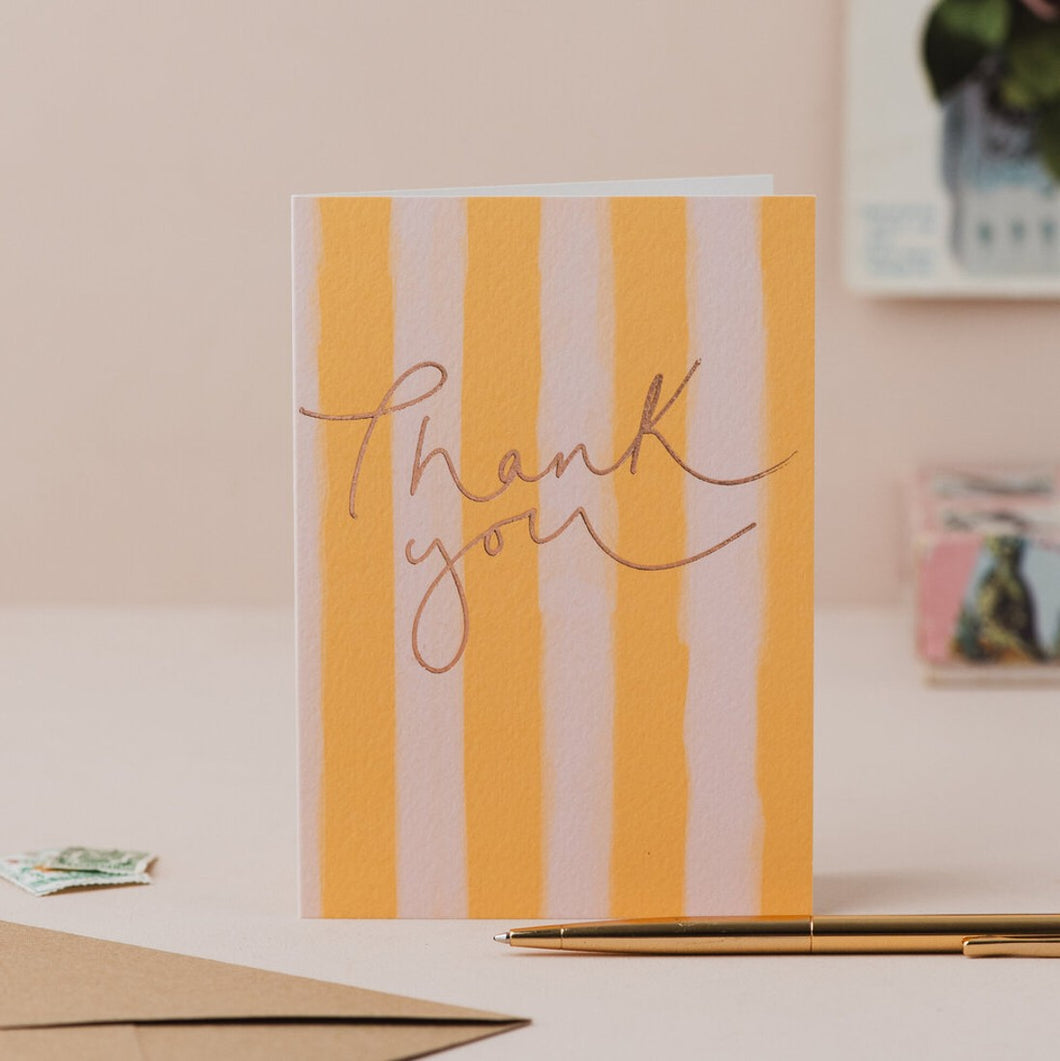 Thank you mustard/peach card