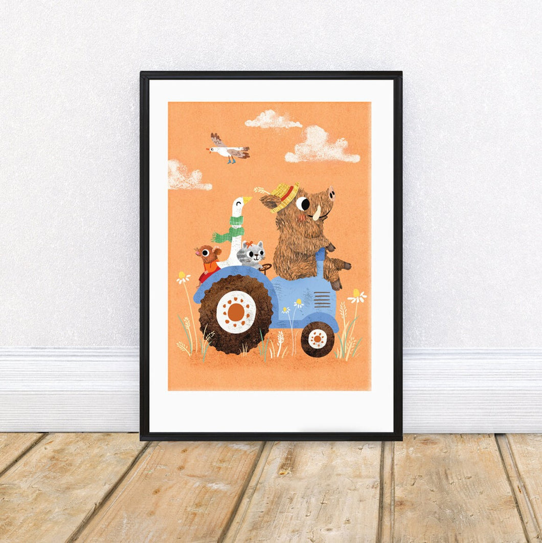Tractor art print