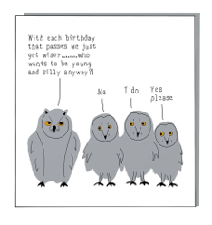 Wise owl card