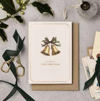 Vintage bells cards - pack of 6