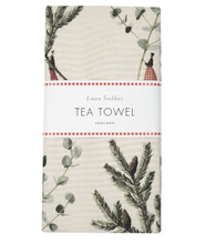 Load image into Gallery viewer, Spruce &amp; eucalyptus Christmas tea towel
