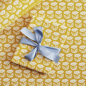 Tulip gift wrap - yellow
