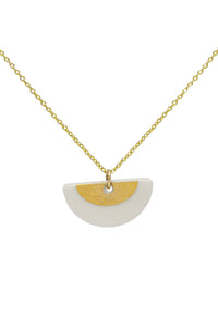 Porcelain gold ora necklace gold vermeil chain