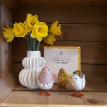 Load image into Gallery viewer, Chirpy chicks - Baxter (white) hanging felt dec
