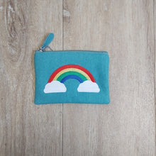 Load image into Gallery viewer, Felt rainbow purse - blue
